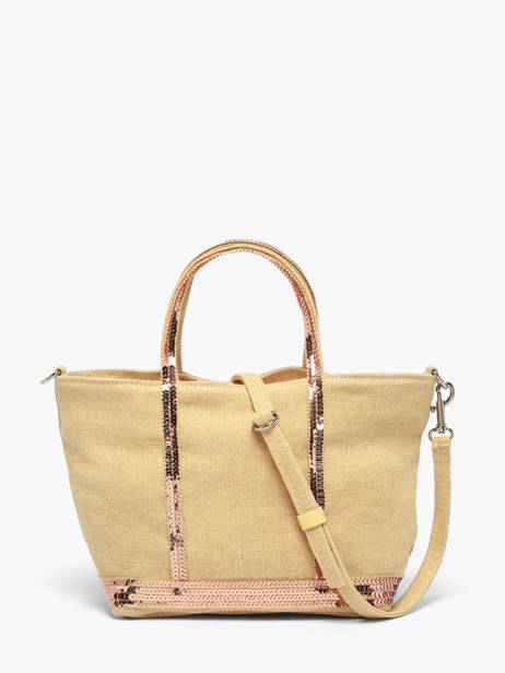 Cross Body Tas Baby Cabas Linnen Vanessa bruno Geel cabas lin 31V40410 ander zicht 5